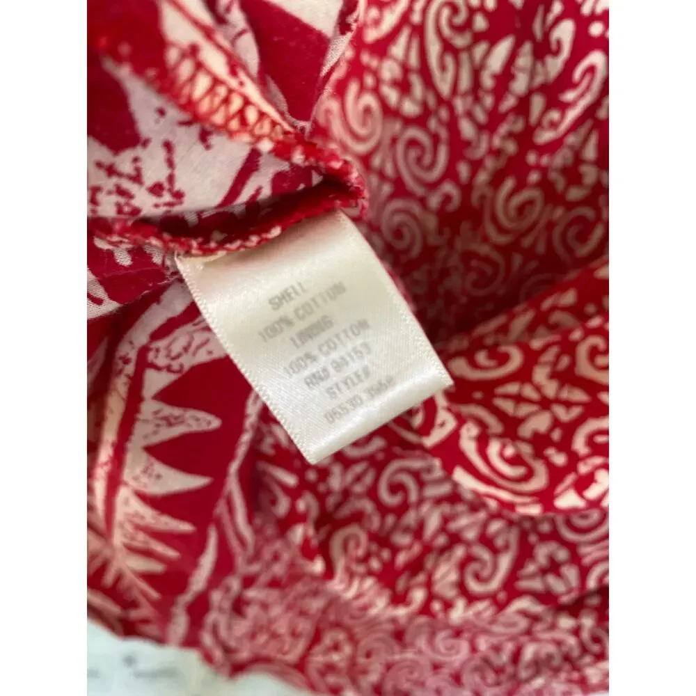 Red & White Boho Skirt Size Small/Medium